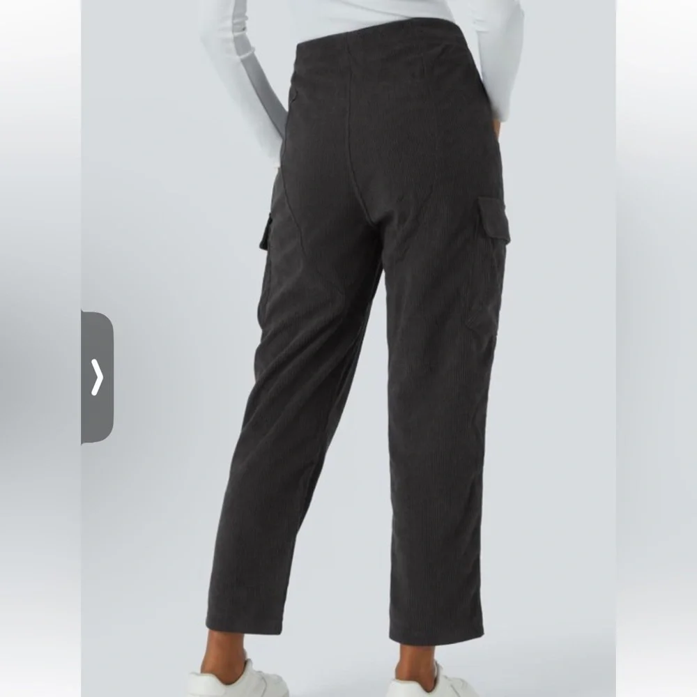 Halara High Waisted Corduroy Cargo Casual Pants in Pink Size XL - Picture 6 of 6